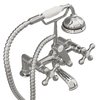 Cambridge Plumbing Clawfoot Tub Deck Mount Brass Faucet with Hand Held Shower-Polished Chrome CAM463-2-CP